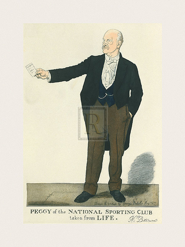 George Belcher Hand Numbered Limited Edition Print on Paper :"Peggy Of The National Sporting Club"