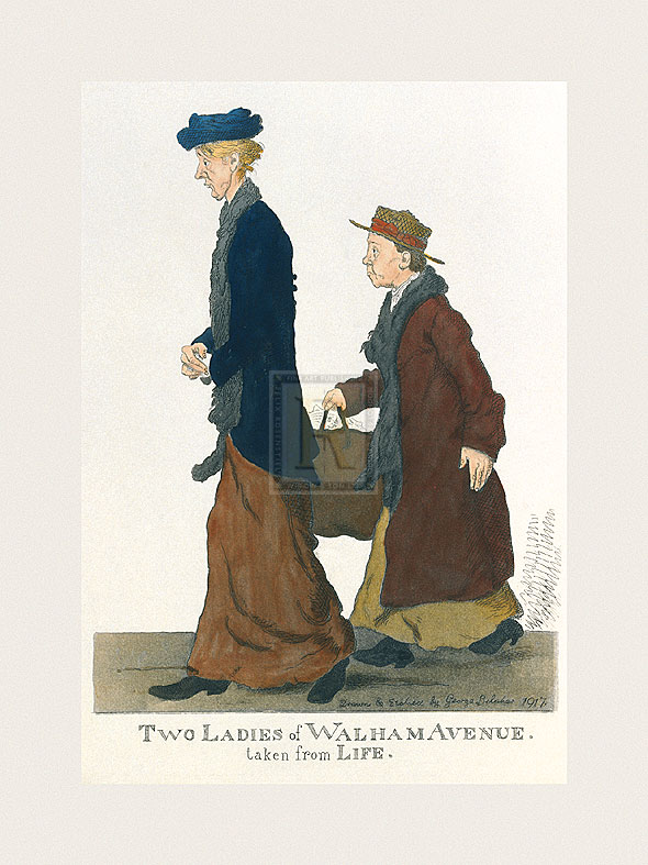 George Belcher Hand Numbered Limited Edition Print on Paper :"Two Ladies Of Walham Avenue"