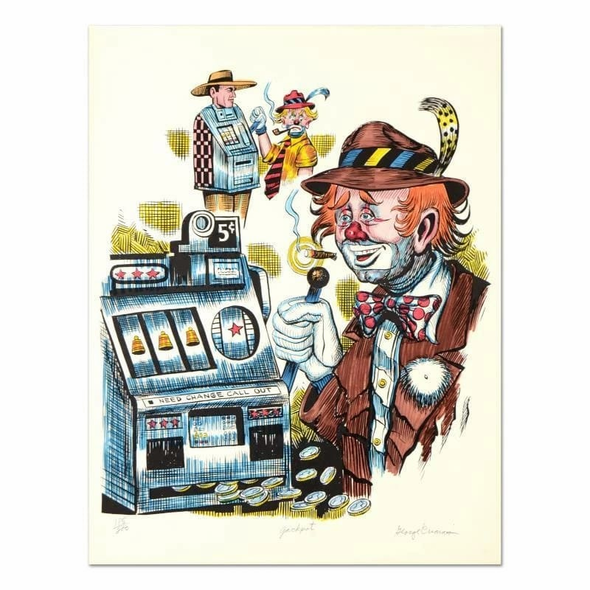 George Crionas Signed Limited Edition Lithograph Print: "Jackpot"