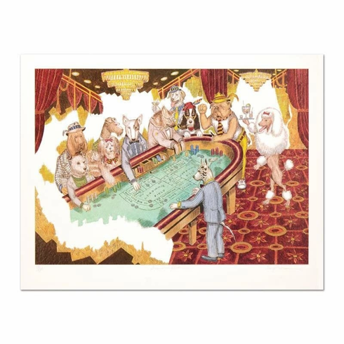George Crionas Signed Limited Edition Lithograph Print: "Seven Come Eleven" George Crionas Signed Limited Edition Lithograph Print: "Seven Come Eleven"