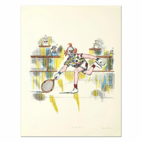 George Crionas Signed Limited Edition Lithograph Print: "Tennis Bum" George Crionas Signed Limited Edition Lithograph Print: "Tennis Bum"