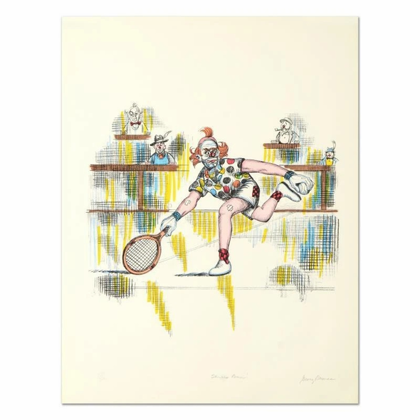George Crionas Signed Limited Edition Lithograph Print: "Tennis Bum"