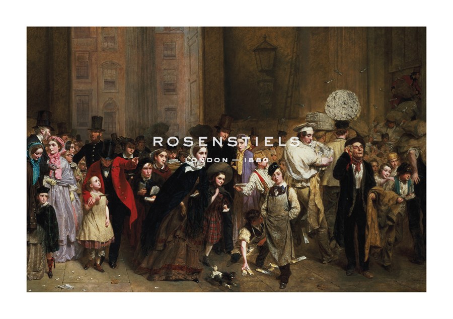 George Elgar Hicks Hand Numbered Limited Edition Print on Paper :"The General Post Office, One Minute to Six: 1860"