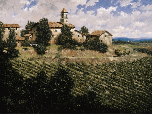 George Hallmark Handsigned & Numbered Limited Edition Canvas Giclee:"Tuscan Sun "