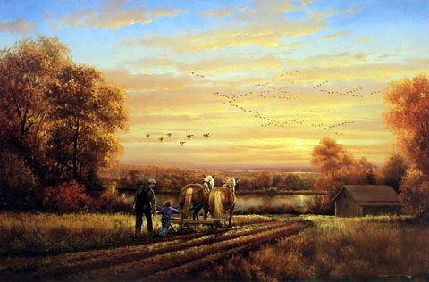 George Kovach Print-Signed and Numbered:"Thoughts of Home"