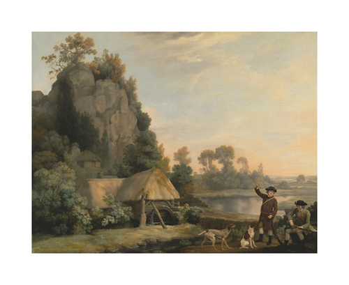 George Stubbs Hand Numbered Limited Edition Print on Paper :"Two Gentlemen Going a Shooting, with a View of Creswell Crags, Taken on the Spot"