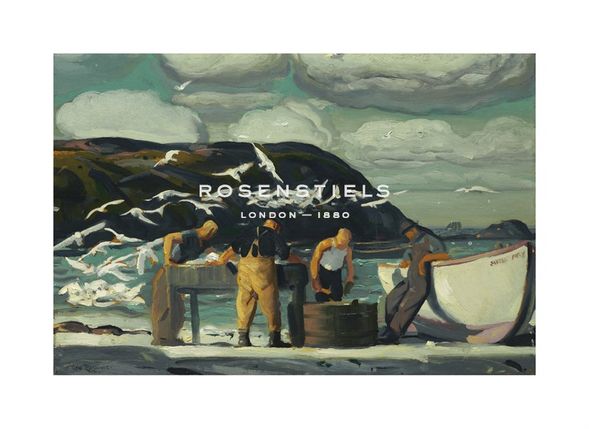 George Wesley Bellows Hand Numbered Limited Edition Print on Paper :"Cleaning Fish"