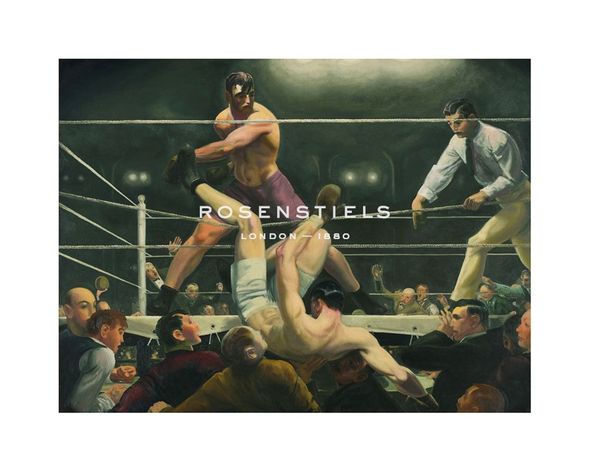 George Wesley Bellows Hand Numbered Limited Edition Print on Paper :"Dempsey and Firpo"