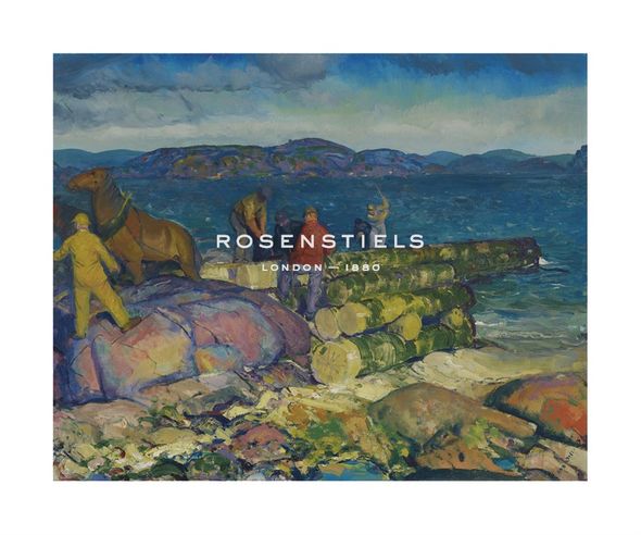 George Wesley Bellows Hand Numbered Limited Edition Print on Paper :"Dock Builders"