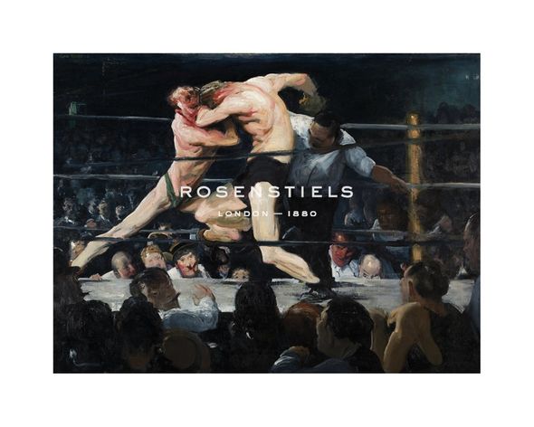 George Wesley Bellows Hand Numbered Limited Edition Print on Paper :"Stag Night at Sharkey's"