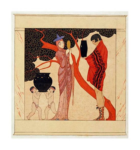 Georges Barbier Fine Art Open Edition Gicl&eacute;e:"The Red Tree"