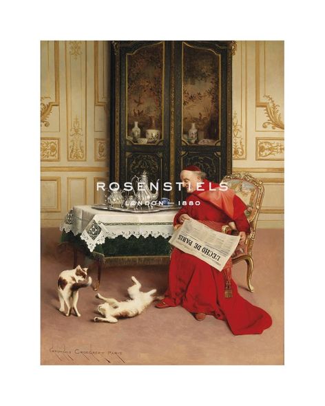 Georges Croegaert Hand Numbered Limited Edition Print on Paper :"Cat Games"