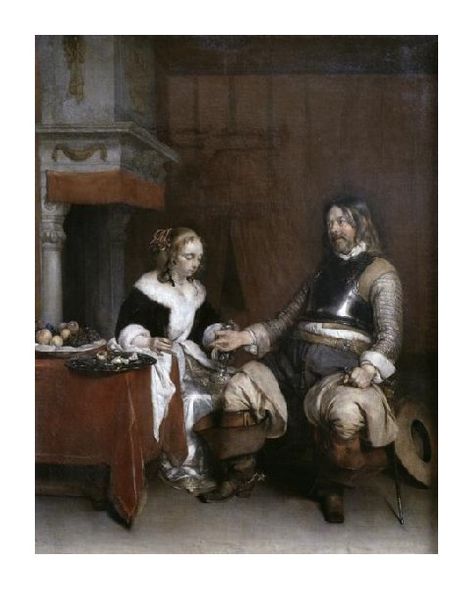 Gerard Ter Borch Fine Art Open Edition Giclée:"Gallant Soldier"