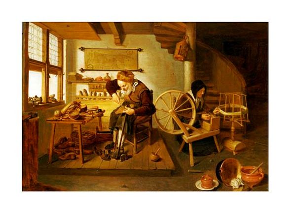 Gerritsz Quiryn Van Brekelenkam Fine Art Open Edition Gicl&eacute;e:"The Interior of a Cobbler's Shop"