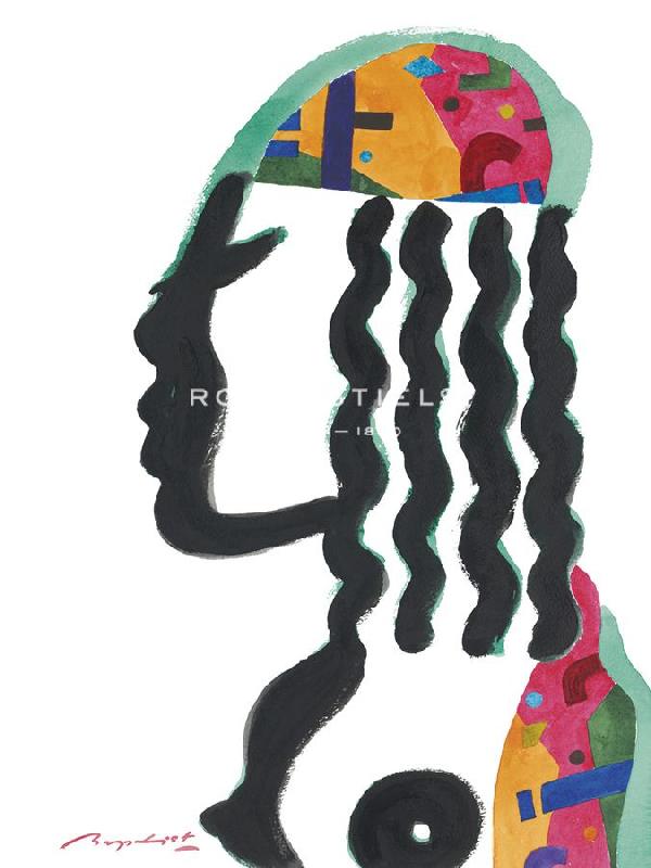 Gerry Baptist 30 x 40 in. Open Giclee Canvas:"Abstract Figure - Bright"