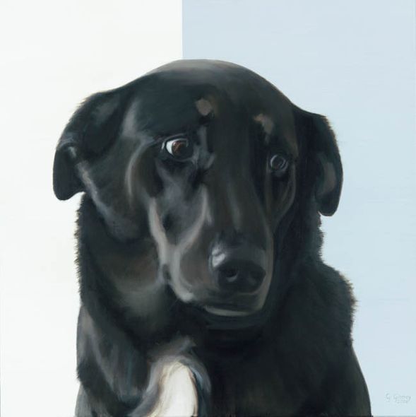 Gibney Greta Handsigned and Numbered Limited Edition Giclee on Canvas:"In the Ruff - Guilty"