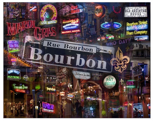 Giesla Hoelscher Open Edition Canvas: "Bourbon Street - New Orleans"