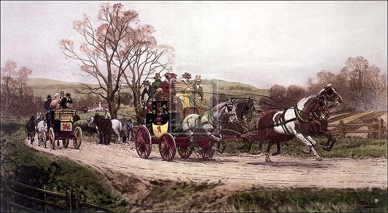 Gilbert Wright Artist Hand Colored Copper Plate Printed Atelier Print:"Behind Time"