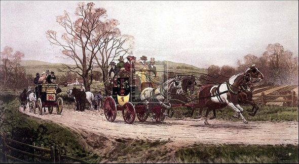 Gilbert Wright Artist Hand Colored Copper Plate Printed Atelier Print:"Behind Time"