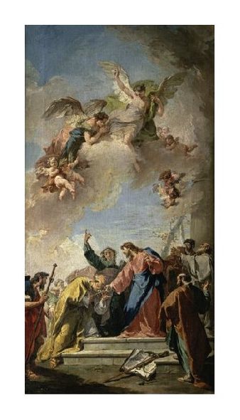 Giovanni Battista Pittoni Fine Art Open Edition Gicl&eacute;e:"Christ Giving the Keys of Paradise to St. Peter"
