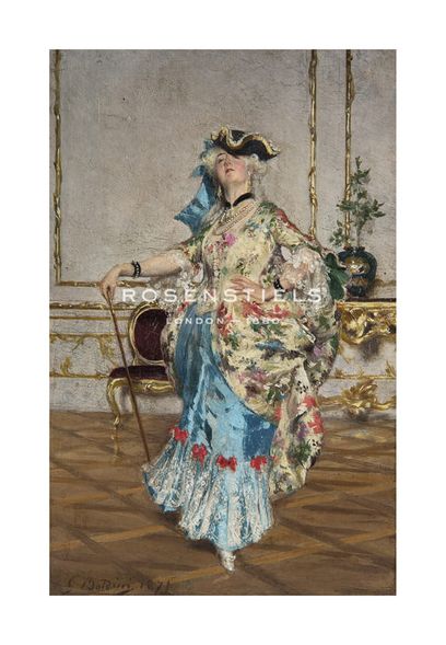 Giovanni Boldini Hand Numbered Limited Edition Print on Paper :"An Elegant Lady, 1871"