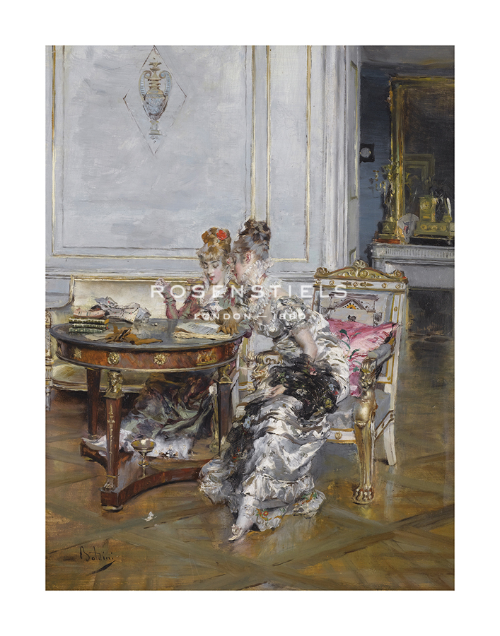 Giovanni Boldini Hand Numbered Limited Edition Print on Paper :"Confidences"