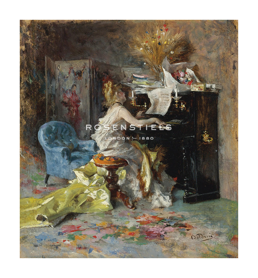 Giovanni Boldini Hand Numbered Limited Edition Print on Paper :"Signora al Pianoforte"