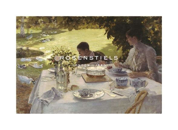 Giuseppe De Nittis Hand Numbered Limited Edition Print on Paper :"Colazione in Giardino, 1883"