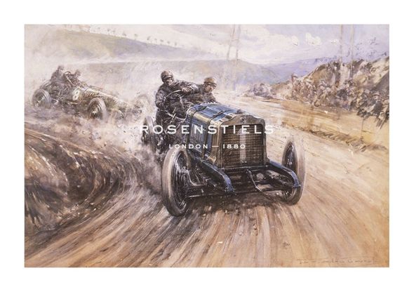 Gordon Crosby Hand Numbered Limited Edition Print on Paper :"Gordon Bennett Race 1905"