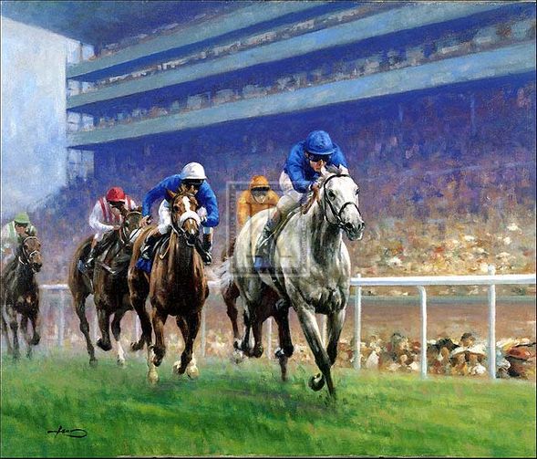 Graham Isom Hand Numbered Limited Edition Print on Paper :"Ascot"