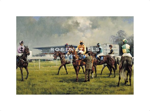Graham Isom Hand Numbered Limited Edition Print on Paper :"Sandown Racecourse"