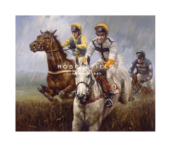 Graham Isom Hand Numbered Limited Edition Print on Paper :"Teeton Mill' winning at Kempton, 1998"