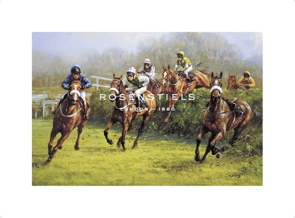 Graham Isom Hand Numbered Limited Edition Print on Paper :"The Grand National (Monty's Pass)"