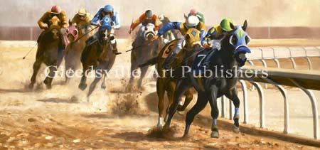 Grant Hacking Handsigned and Numbered Limited Edition Gallery Giclee Canvas: "Out of the Turn"