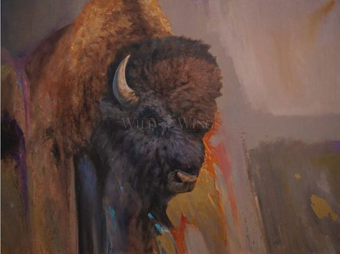 Grant Hacking Master Artisan Hand Embellished Canvas Giclee:"The West"