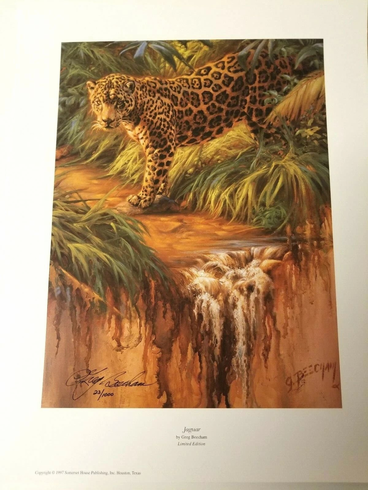 Greg Beecham Image Signed and Numbered Limited Edition Lithograph: "Jaguar" Greg Beecham Image Signed and Numbered Limited Edition Lithograph: "Jaguar"