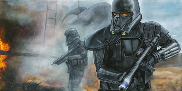 Greg Lipton Star Wars Limited Edition Giclee on Paper and Signed Canvas:"Hostile Extraction"