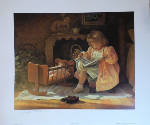 Greg Olsen Signed and Numbered Limited Edition Lithograph: "Little Girls Will Mothers Be" Greg Olsen Signed and Numbered Limited Edition Lithograph: "Little Girls Will Mothers Be"