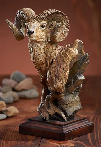 Greg Peltzer Open Edition Sculpture: "Level Headed Ram - Bighorn Sheep"