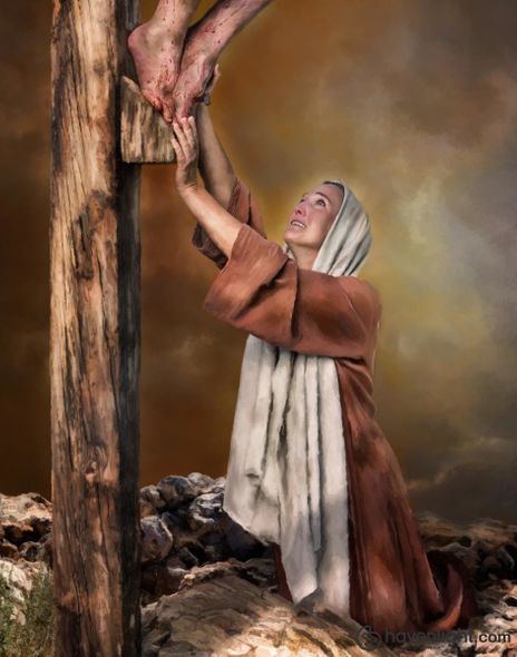 Greg Sargent Fine Art Canvas Giclee: "Mary&#39;s Agony"