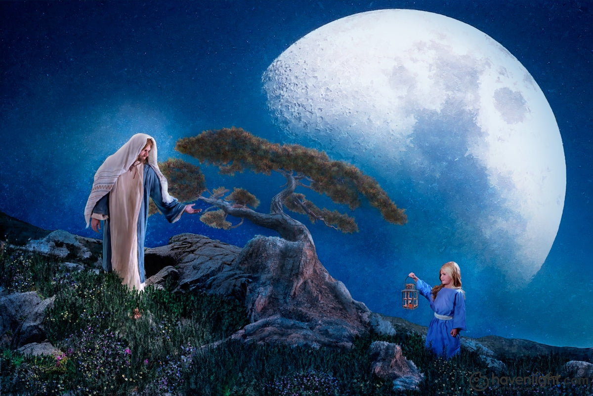 Greg Sargent Fine Art Canvas Giclee: "Teach Me to Walk in the Light"