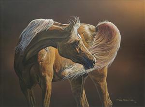 Gregory Clair Handsigned and Numbered Limited Edition Giclee on Canvas:"Absolutely Arabian"