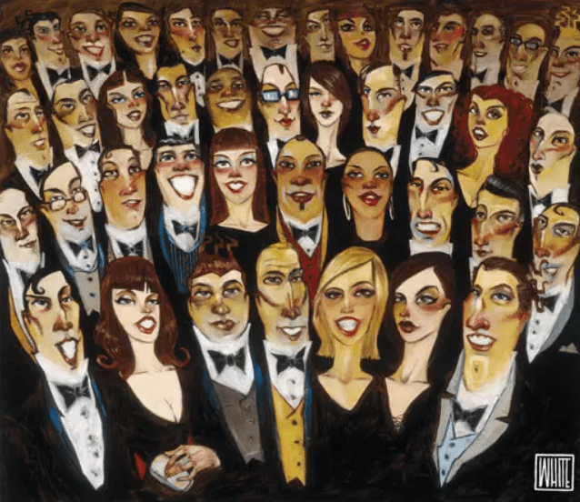 Todd White Artist Signed Hand Embellished Limited Edition Canvas Giclee:"Opening Night"