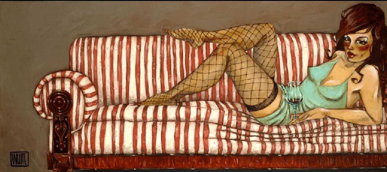 Todd White Artist Signed Hand Embellished Limited Edition Canvas Giclee:"Peppermint Patty"