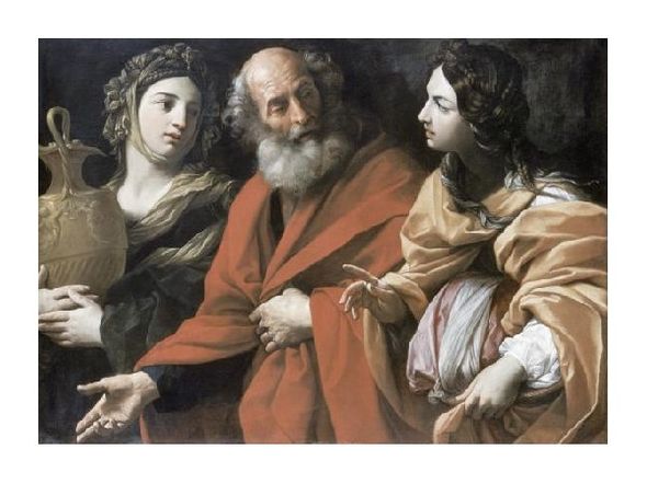 Guido Reni Fine Art Open Edition Gicl&eacute;e:"Lot and His Daughters"