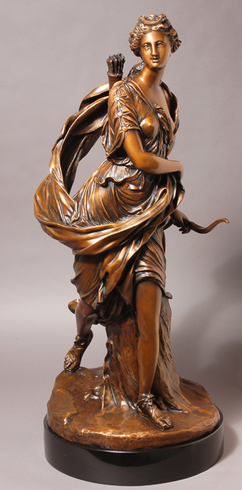 Guillaume Coustou Handcrafted Solid Bronze Sculpture:"Diana the Huntress" Guillaume Coustou Handcrafted Solid Bronze Sculpture:"Diana the Huntress"
