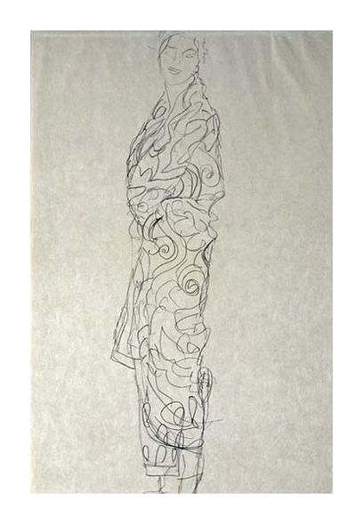 Gustav Klimt Fine Art Open Edition Giclée:"Woman in a Kimono"