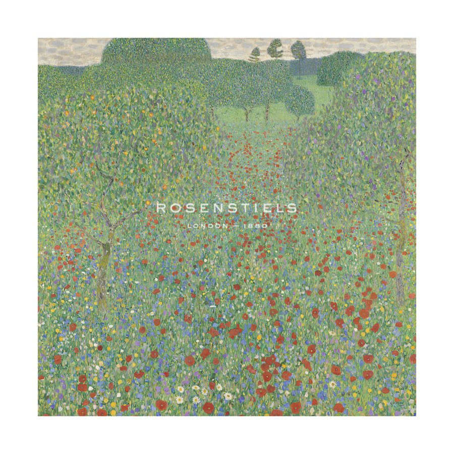 Gustav Klimt Hand Numbered Limited Edition Print on Paper :"Blooming Poppies"