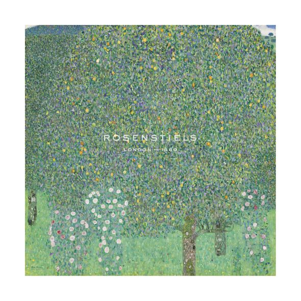 Gustav Klimt Hand Numbered Limited Edition Print on Paper :"Rose Bushes Under the Trees"