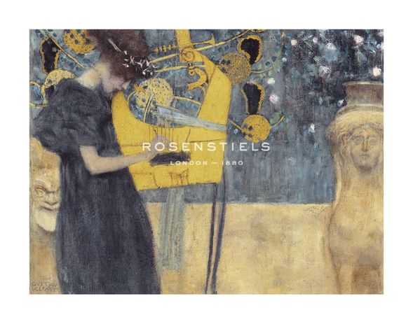 Gustav Klimt Hand Numbered Limited Edition Print on Paper :"The Music, 1895"